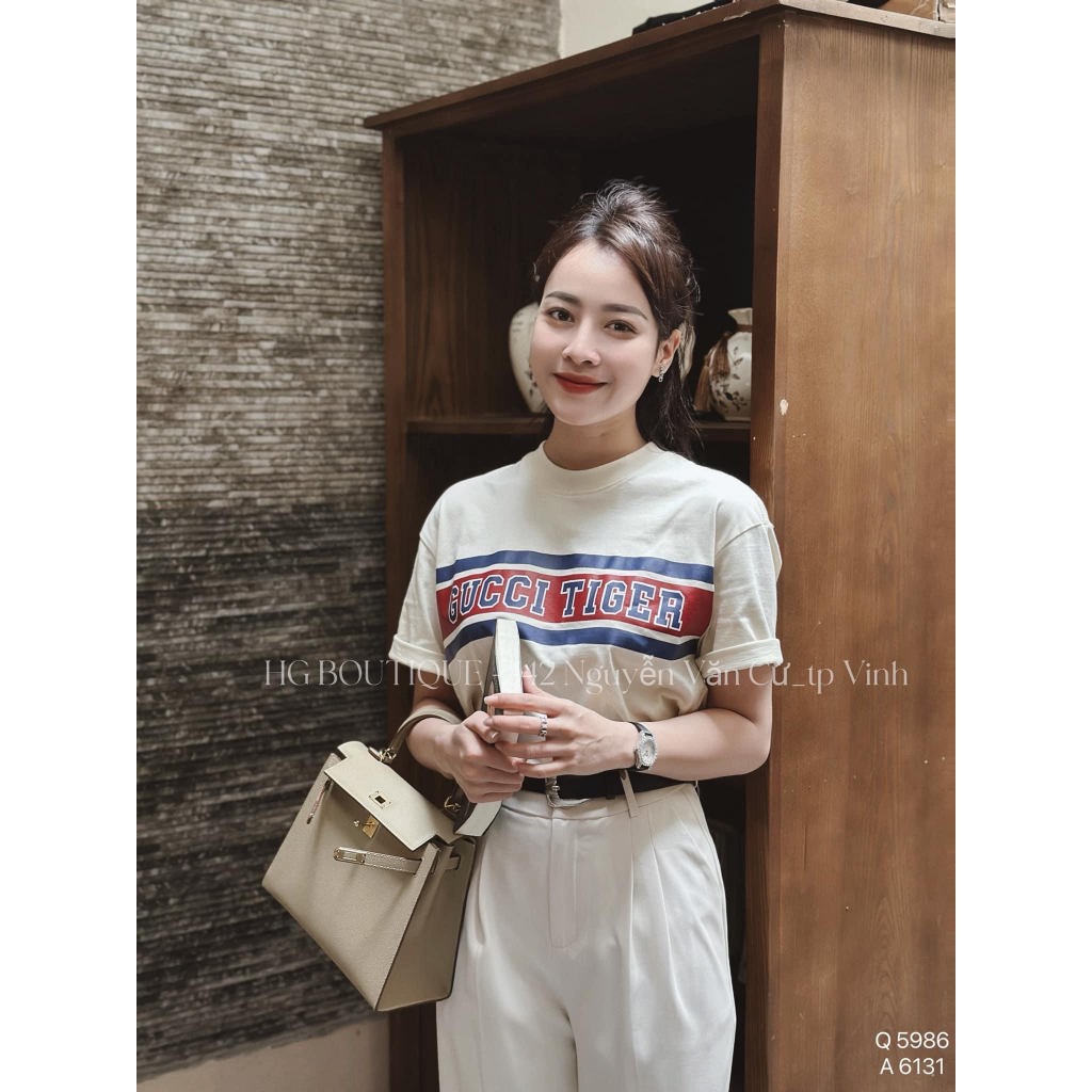 Áo phông Tiger GC Cổ Bo Dáng Rộng Giấu Quần Freesize