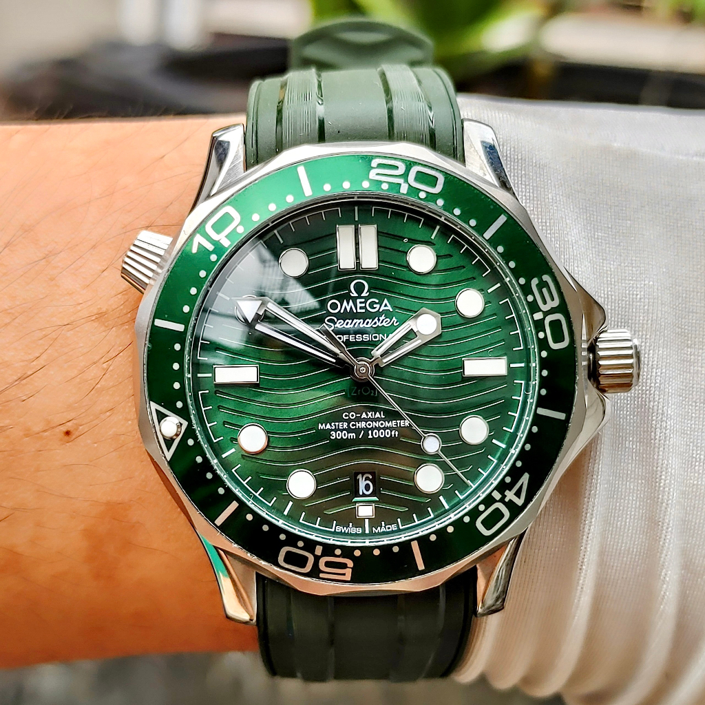 Đồng hồ Nam Omga 007 cơ automic máy nhật  size 40mm dây kim loại màu xanh biển, đen