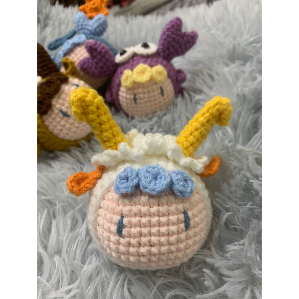 Bộ móc khoá cung hoàng đạo 12 bé bằng len handmade size to , đồ trang trí , quà tặng ý nghĩa