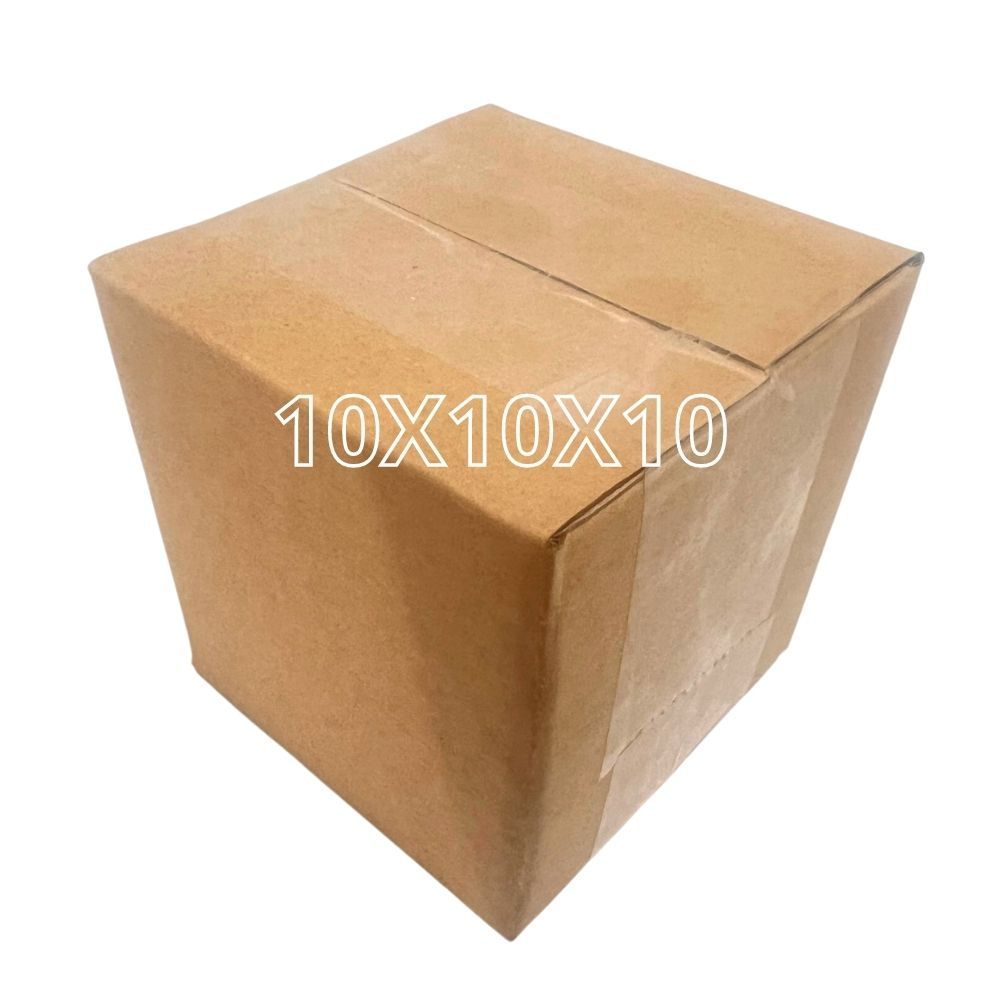 Bìa carton đóng gói hàng online size 10x10x10 cm bộ 100 cái + Tặng 1 dao rọc giấy, sản xuất bởi SÀI GÒN CARTON