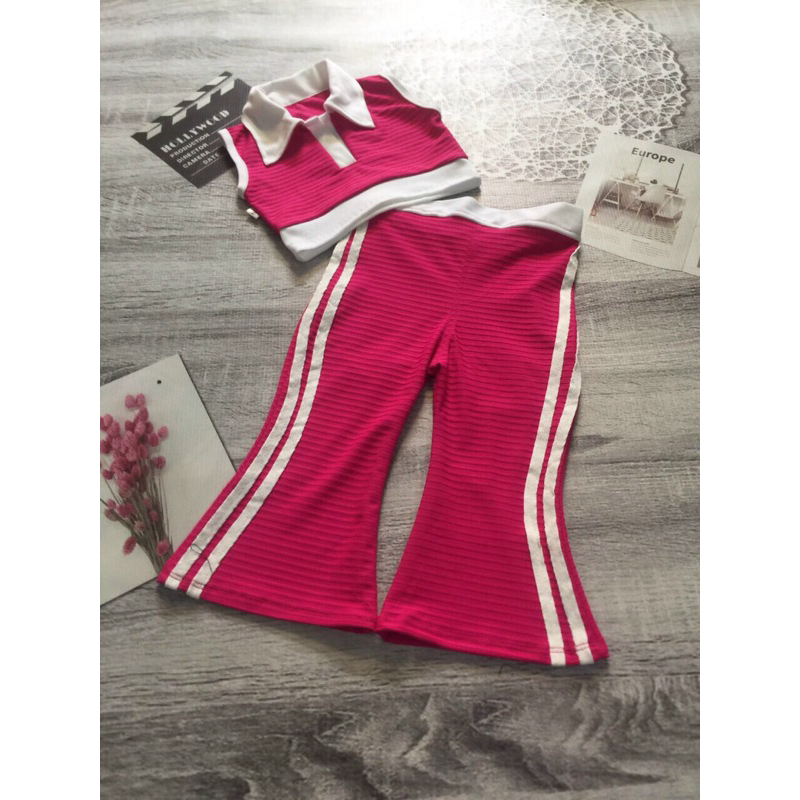 Sét bộ sơ mi không chân cho bé gái