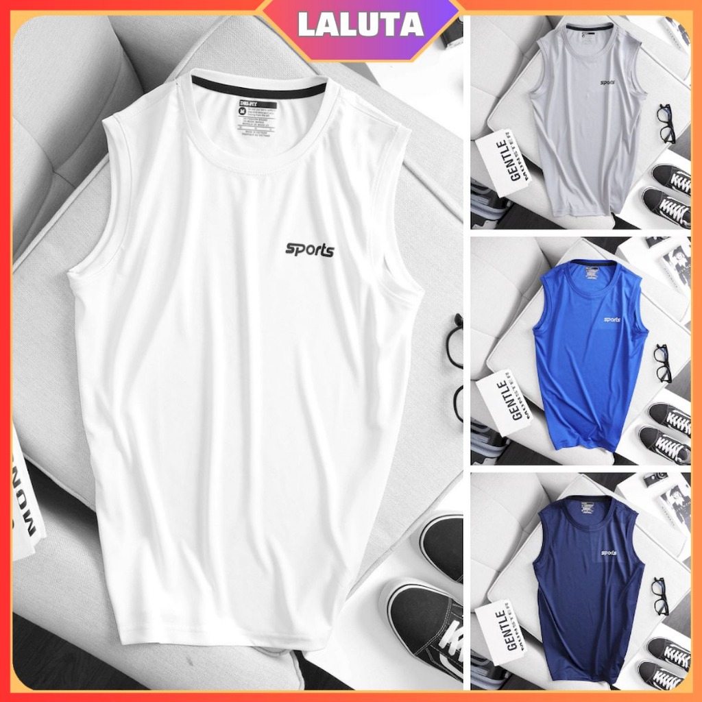 Áo ba lỗ nam nữ sát nách form rộng big size unisex LALUTA áo tank top nam nữ vải thun lạnh cotton thoáng mát BL002