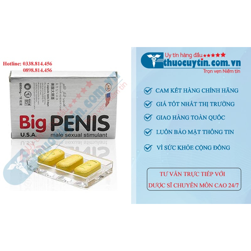 Viên uống Big Penis 6800mg dành cho nam giới