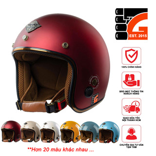 Nón 3/4 Napoli SH Ruby N099 Đỏ đô nhám
