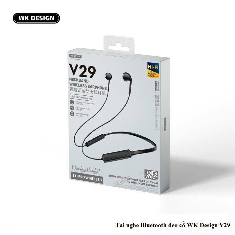 Tai nghe Bluetooth WEKOME V29 thể thao Bluetooth 5.0 TWS không dây có micro và lượng pin dài IPX5 không thấm nước