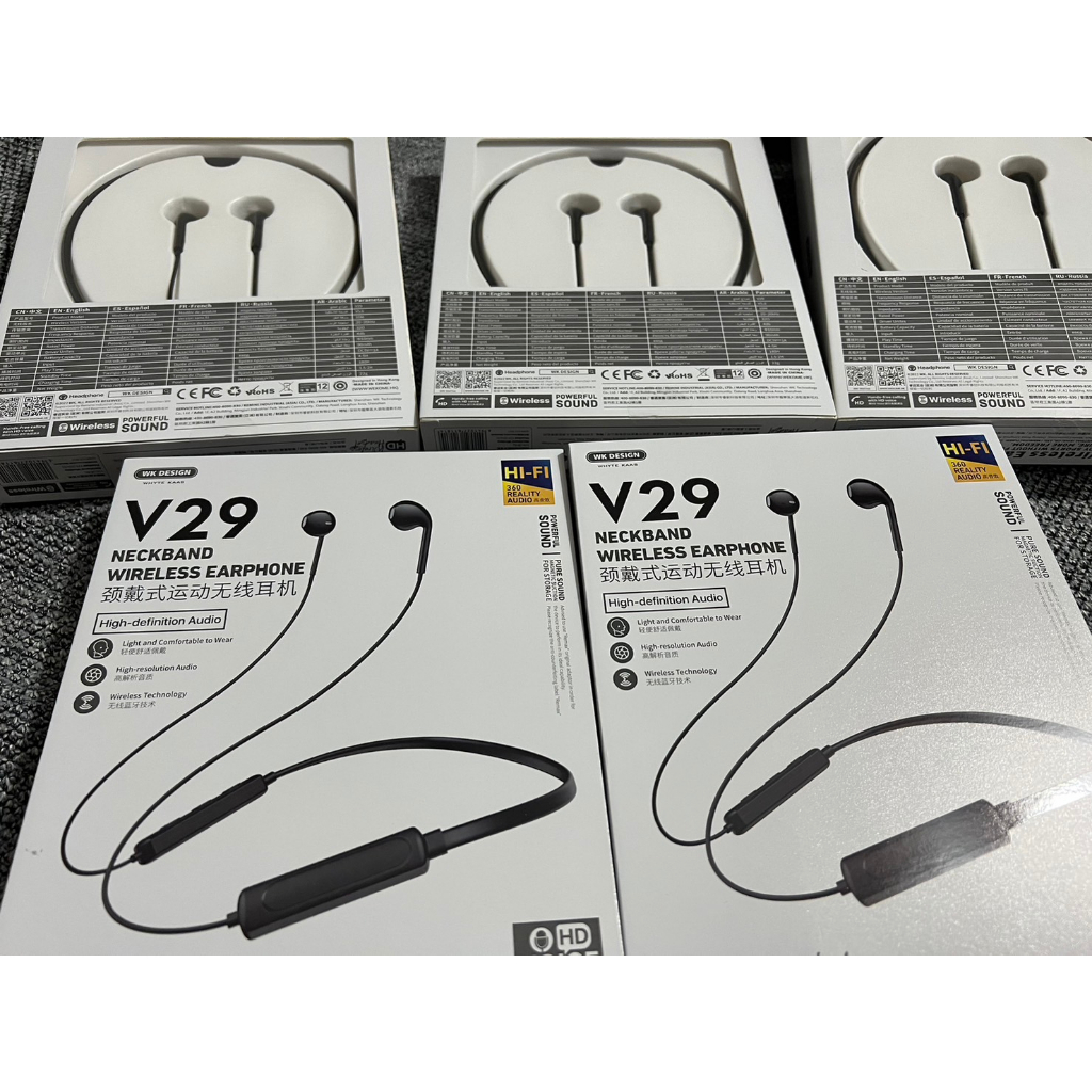 Tai nghe Bluetooth WEKOME V29 thể thao Bluetooth 5.0 TWS không dây có micro và lượng pin dài IPX5 không thấm nước