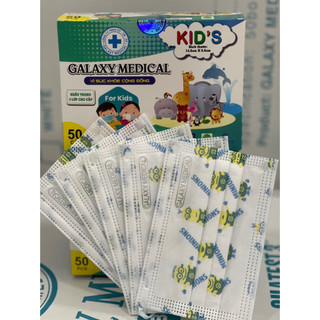 Hộp 50 Cái Khẩu Trang Y Tế Trẻ Em Hình Dễ Thương Phù Hợp Với Bé Dưới 10 Tuổi