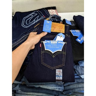 Quần jean levis 511 slim fit màu xanh đen huyền thoại auth max đẹp