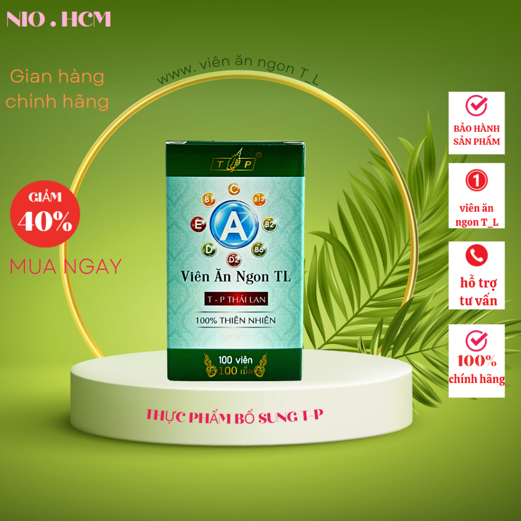 Viên ăn ngon TL tăng cân an toàn bổ sung Vitamin,giúp hấp thu tối đa dinh dưỡng cho cơ thể