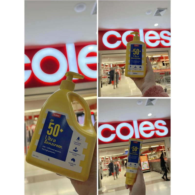 Kem chống nắng Coles SPF50+  200ml-500ml-1000ml