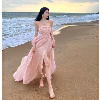 🌸 đầm đi biển trễ vai xẻ tà 𝑺𝒕𝒚𝒍𝒆 𝑯𝒂̀𝒏 kiêu sa - maxi đi biển | 𝑫𝒓𝒆𝒔𝒔 𝒃𝒚 𝑫𝒆 𝑷𝒐𝒔𝒚