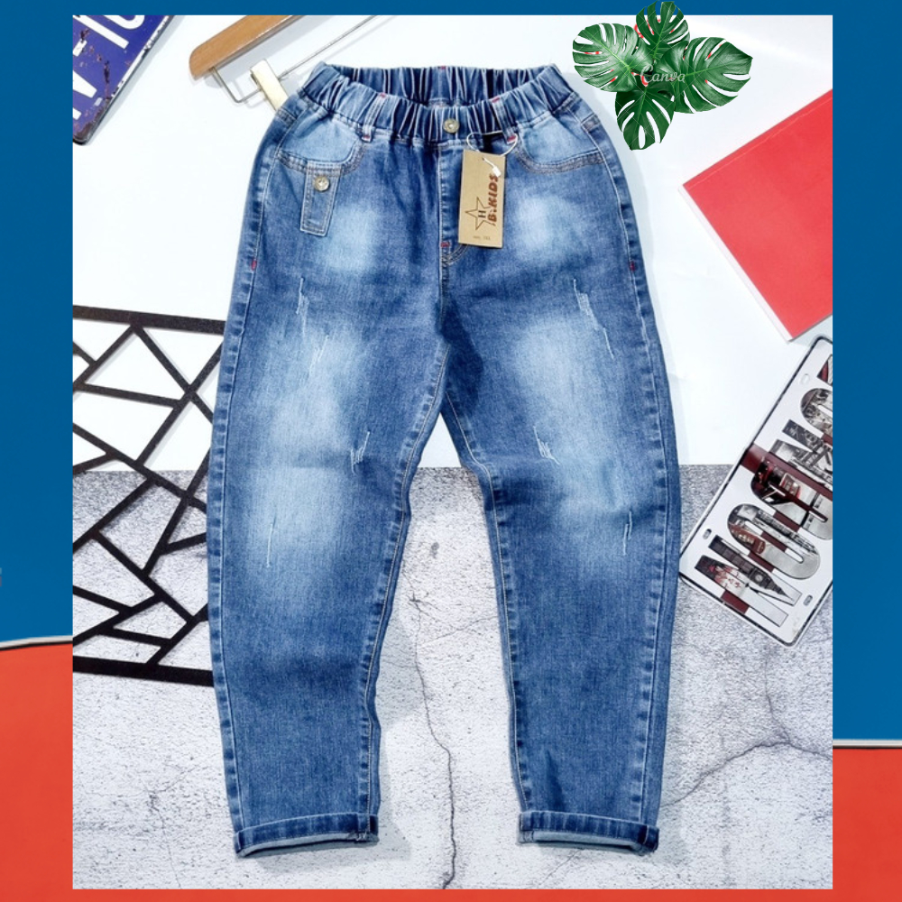 Quần Jean Bé Trai Size Đại 35kg-55kg Chất Jean Co Giãn Mạnh Mềm Mại Thoải Mái.1578