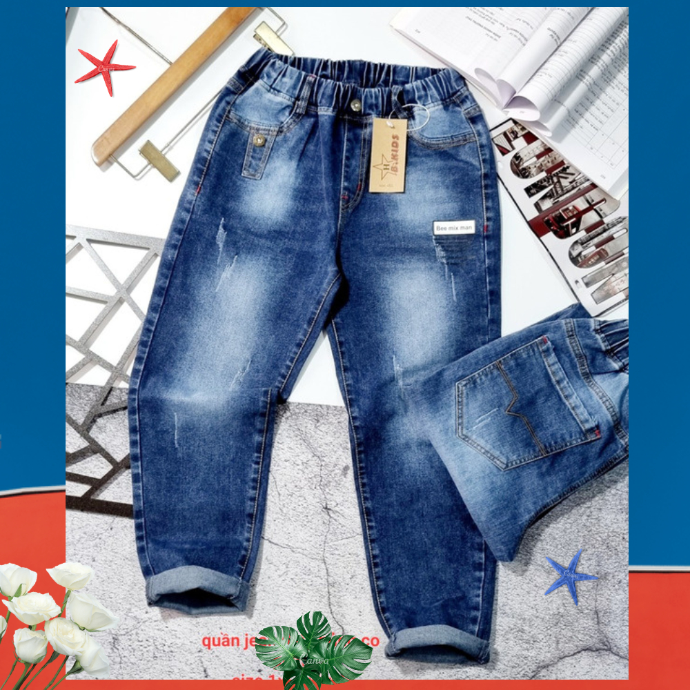 Quần Jean Bé Trai Size Đại 35kg-55kg Chất Jean Co Giãn Mạnh Mềm Mại Thoải Mái.1578