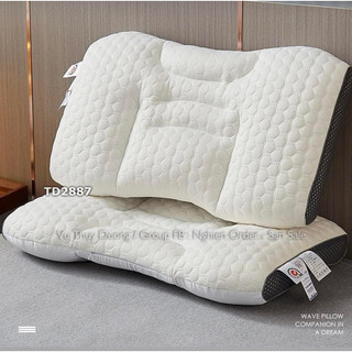 Gối cao su non spa dệt kim 3d So.v.bean giảm đau mỏi cổ vai gáy & hỗ trợ ngủ nhanh