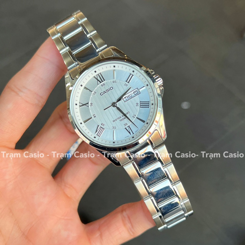 Đồng hồ nam Vintage Casio sang trọng lịch lãm MTP-1384D-7A - Kích thước vỏ : 47×41×10mm