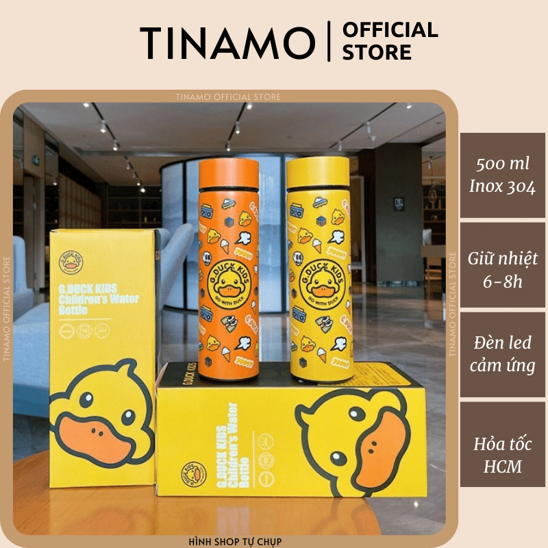 Bình giữ nhiệt hiển thị nhiệt độ 500ml, Inox 304 cao cấp TINAMO