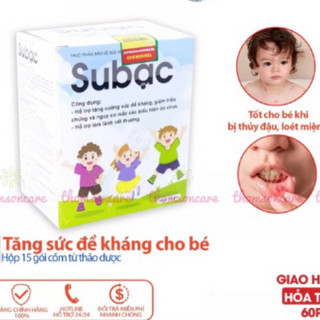 Cốm Su bạc - tăng cường sức đề kháng cho trẻ - Subac tăng miễn dịch cho bé từ lysine, cao lá xoài, vitamin C.