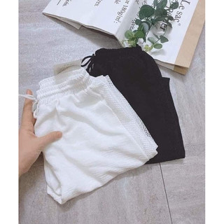 Quần ngố đũi phối lưới