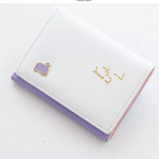 Ví nữ cầm tay hình chú voi love you so much siêu dễ thương phong cách hàn quốc