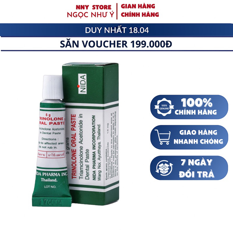 Kem Bôi Nhiệt Miệng Trinolone Oral Paste 5gram Thái Lan