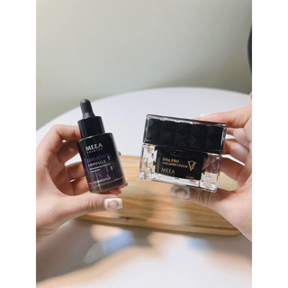 Combo kem face collagen cá hồi + tinh chất ampoule phiên bản nâng cấp mới chính hãng meea premium