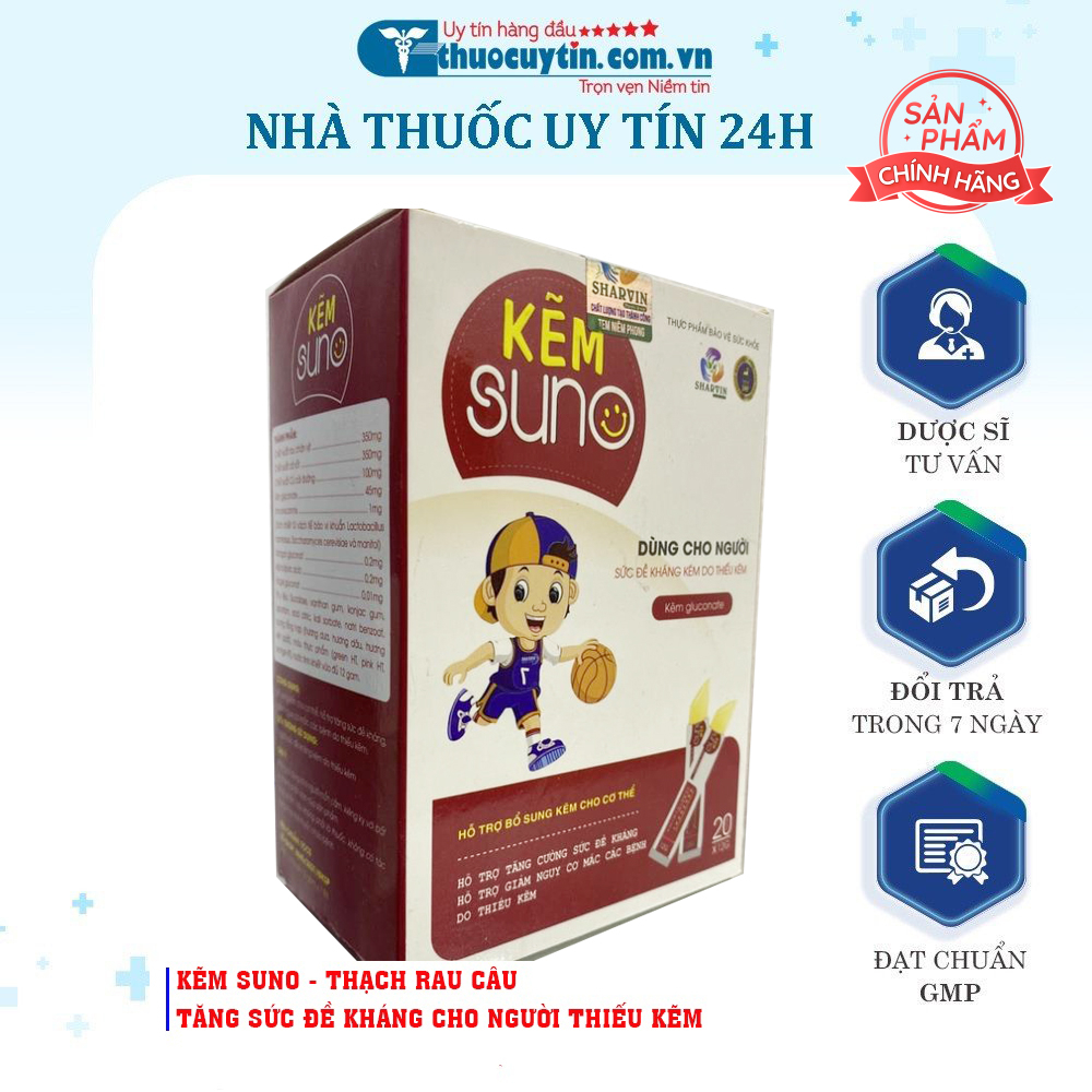 KẼM SUNO THẠCH RAU CÂU TĂNG SỨC ĐỀ KHÁNG CHO NGƯỜI THIẾU KẼM