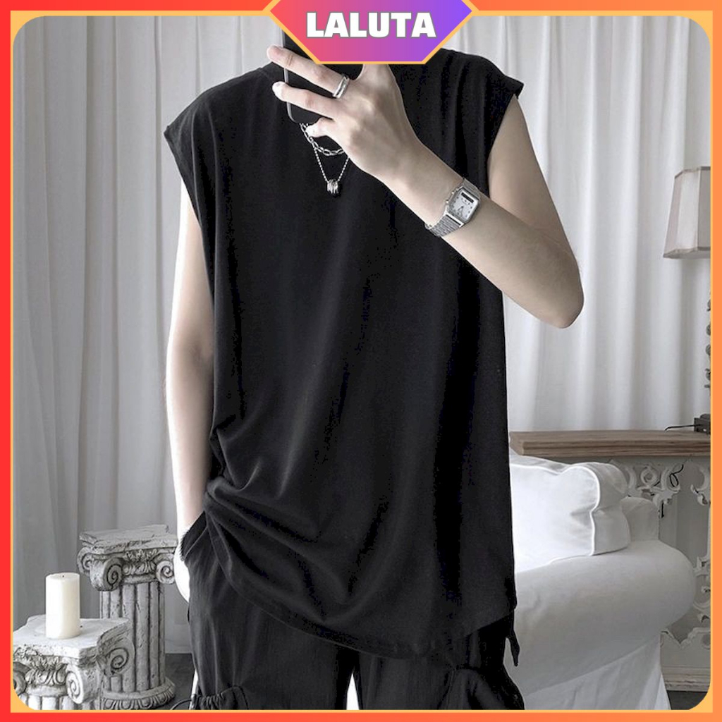 Áo ba lỗ nam nữ sát nách form rộng vải thun cotton mềm mịn thoáng mát LALUTA Áo tank top nam nữ unisex bigsize BL001