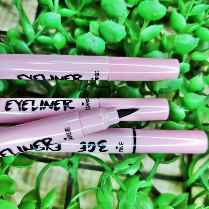 Bút kẻ mắt 2 đầu Eyeliner hồng chống nước, nhanh khô, sắc nét – SA731