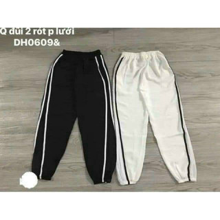 Quần đũi phối lưới, quần jogger nữ