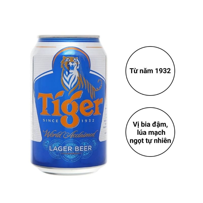 [MẪU XUÂN_LON CAO] Combo 3 Thùng 24 lon bia Tiger 330ml
