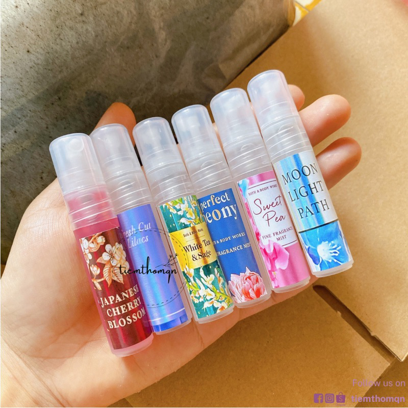 Mẫu Thử 5ml Xịt Thơm Toàn Thân Body Mist Bath & Body Works Chai Chiết Nhựa Link 4
