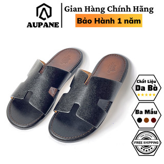 Dép HM nam, da bò làm thủ công bảo hành 1 năm