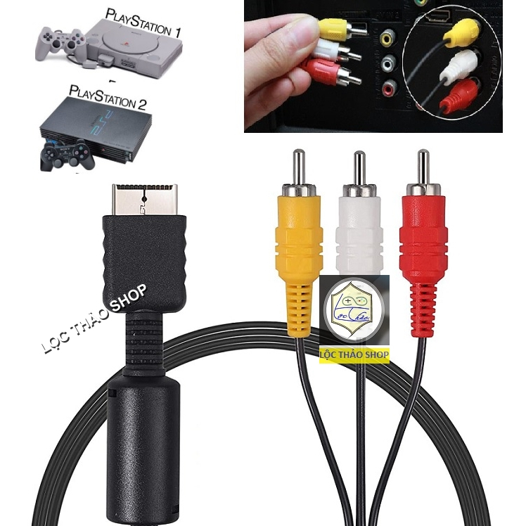 Tay cầm PS2 Combo Tay game PS2 PS1 kèm dây AV