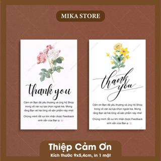 [ Sẵn ] Combo 100 Card Thank You, Cảd Cảm ơn Khách hàng in 1 Mặt, Thiệp Cảm Ơn