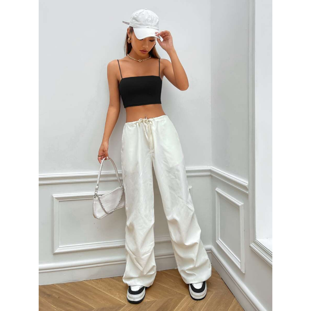 Áo croptop hai dây sợi bún JUNE.SG vải thun gân , áo ống ngang ngực ôm body D019