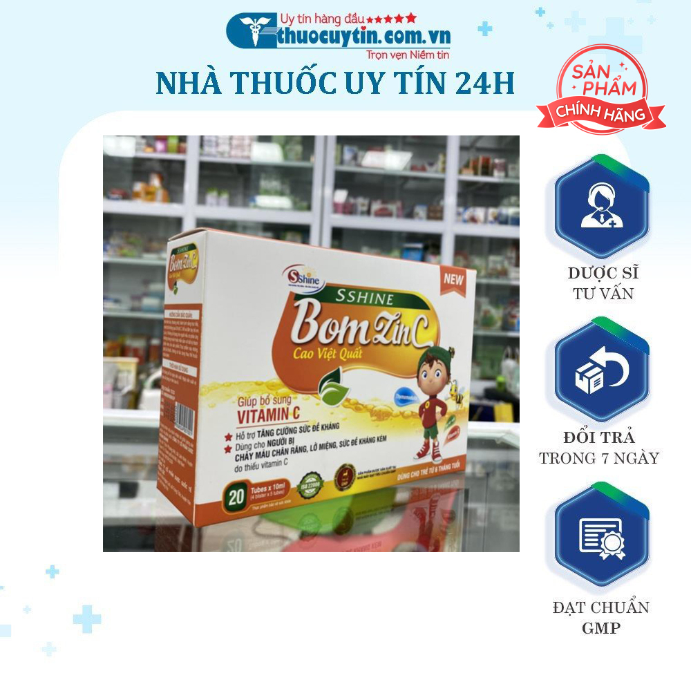 BOM ZINC BỔ SUNG VITAMIN C TĂNG CƯỜNG ĐỀ KHÁNG CHO CƠ THỂ