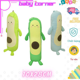 Gối ôm trái bơ HOMETEX - 100%cotton cara thoáng mát an toàn cho bé iu