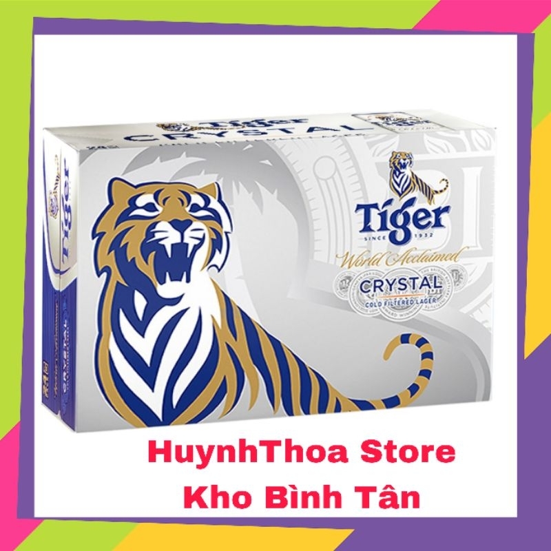 Thùng 24 lon bia Tiger Crystal 330ml