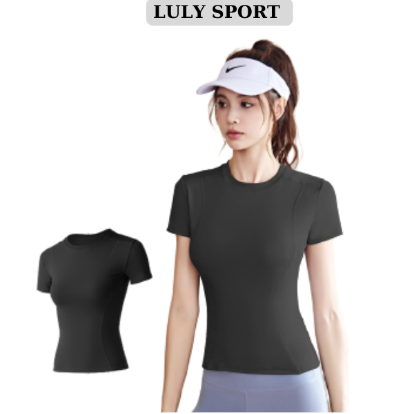 Áo thun thể thao, áo tập Gym,Yoga nữ LULY SPORT chất đẹp dáng ôm, đàn hồi tốt