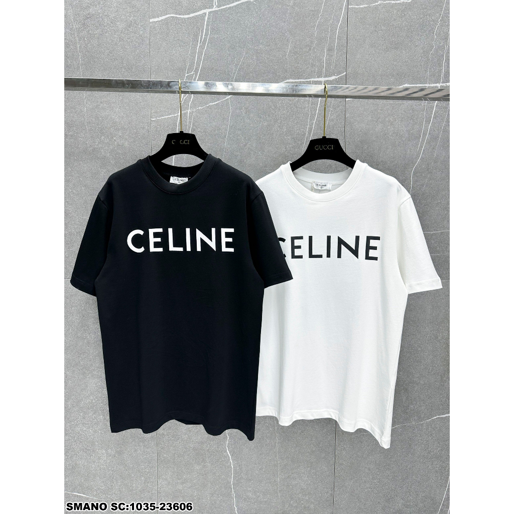 Áo Phông Celine Logo Nam Nữ In Nổi Siêu Đẹp Chất Liệu Cao Cấp Co Giãn 4 Chiều Cực Đỉnh