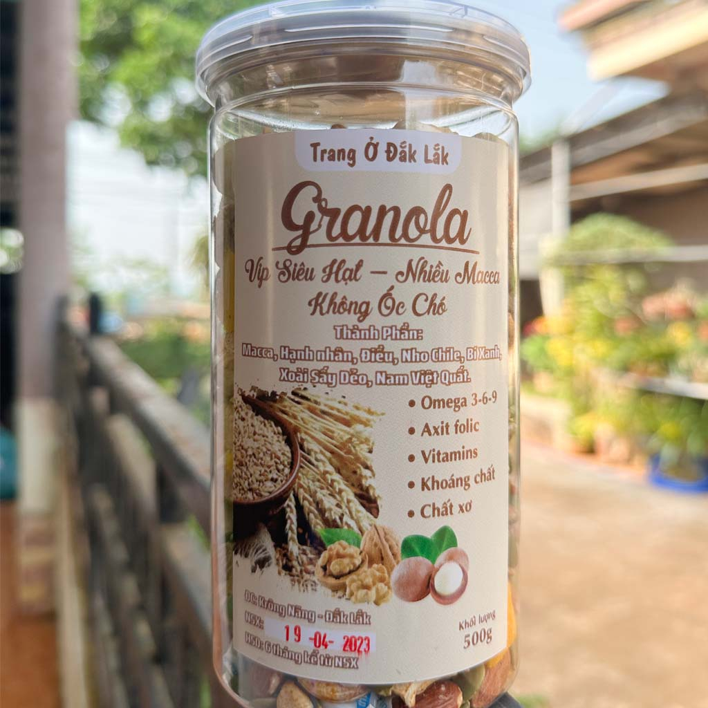 Granola ngũ cốc siêu hạt không óc chó