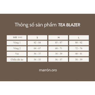 Áo khoác thiết kế TEA BLAZER by 𝐌𝐀𝐑𝐑𝐎𝐍