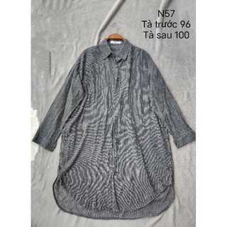 Đầm sơ mi, váy sơ mi xô form xuông 2hand