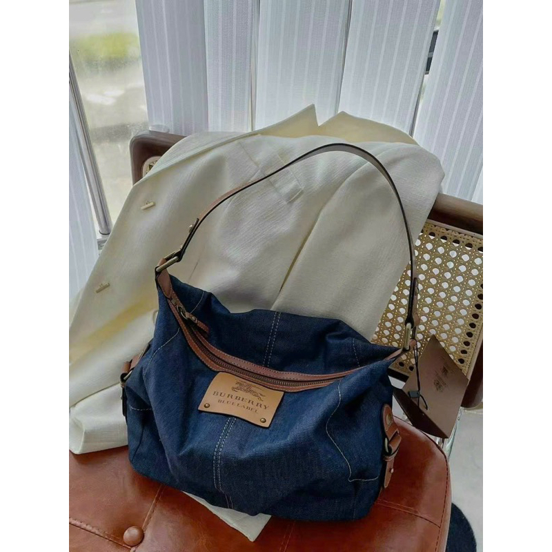 TÚI BURB€RRY HOBO CHẤT DENIM