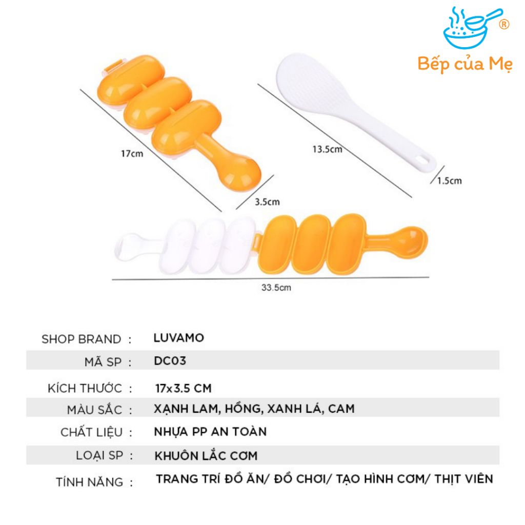 Khuôn lắc cơm Bento tròn cho bé ăn dặm, Shop Bếp Của Mẹ