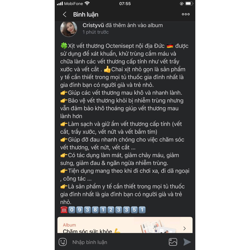 Xịt vết thương siêu mau lành  O.Ctenisept 🇩🇪