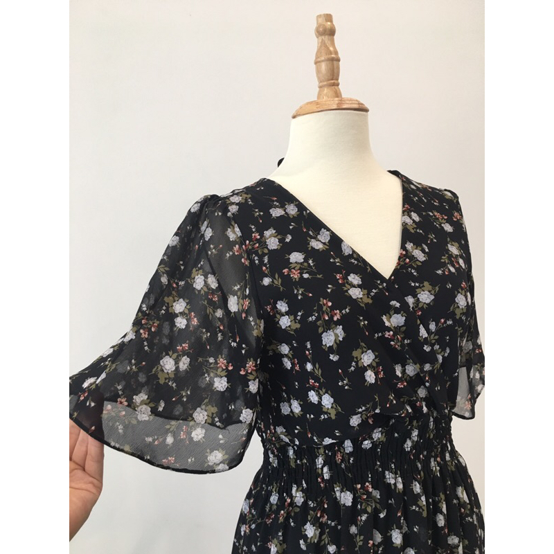 Đầm maxi vintage 2nd Hàn Quốc