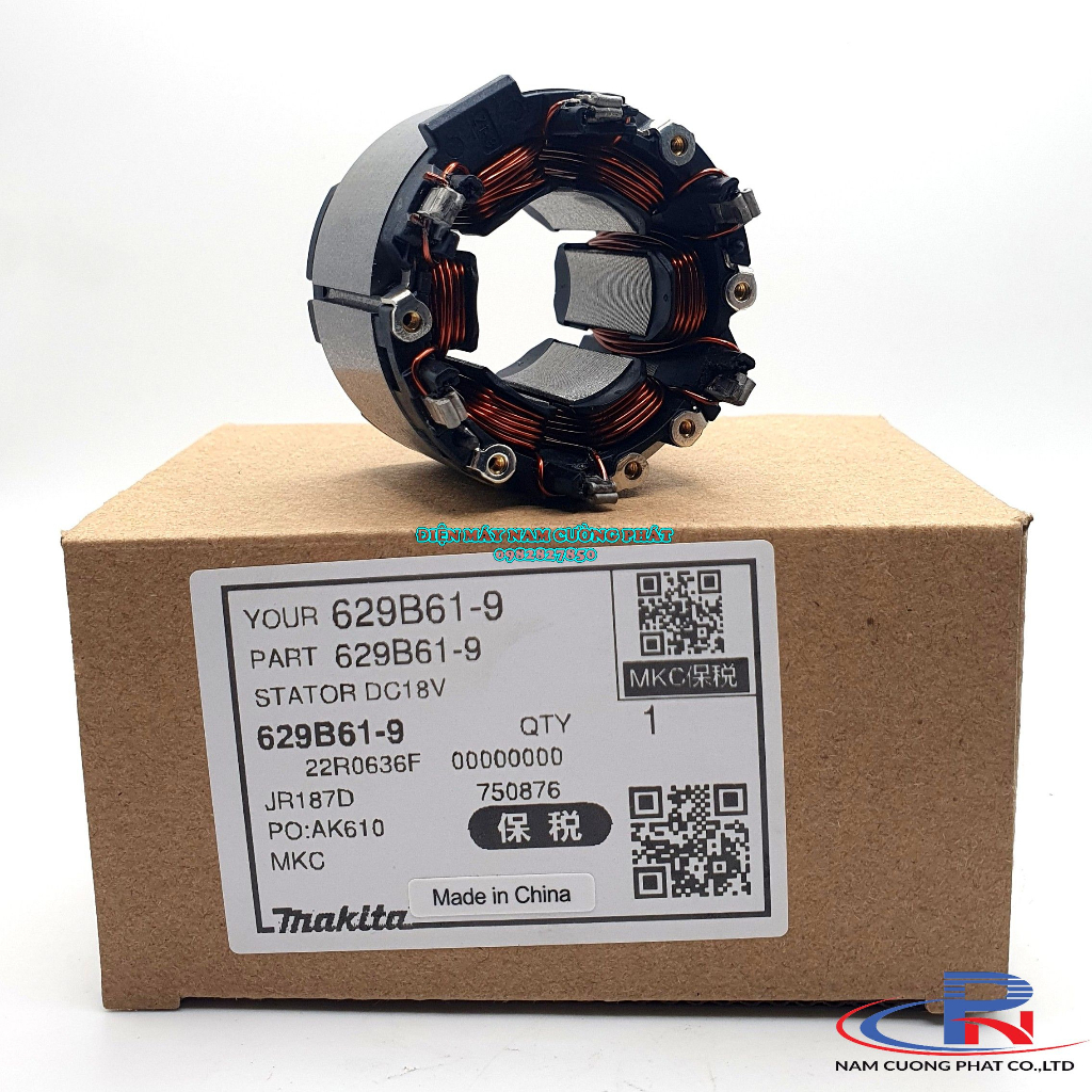Stator máy mài góc dùng pin 18v Makita DGA404 DGA405 DGA406 DGA408 629B61-9