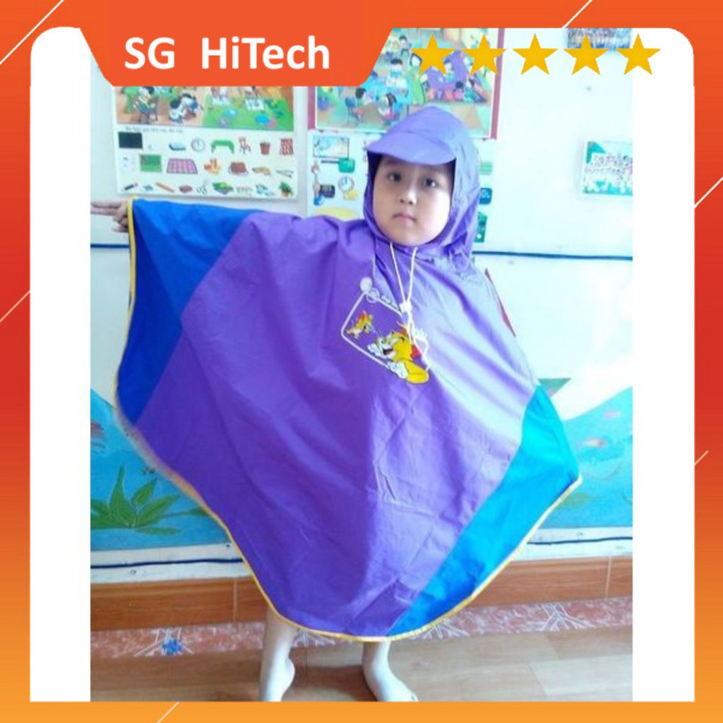 Áo Mưa trẻ em Cánh Dơi Hình Thú nhiều màu Size 11 cho Bé Cao 1m1 - cb1094