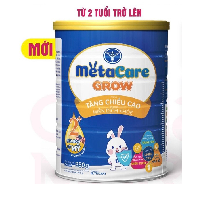 Sữa bột Metacare grow 2+ Mới - phát triển toàn diện cho trẻ trên 2 tuổi (800g)